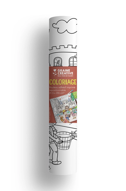 Graine Creative blok za bojanje u tubi Adhesive Roller To Draw šarena