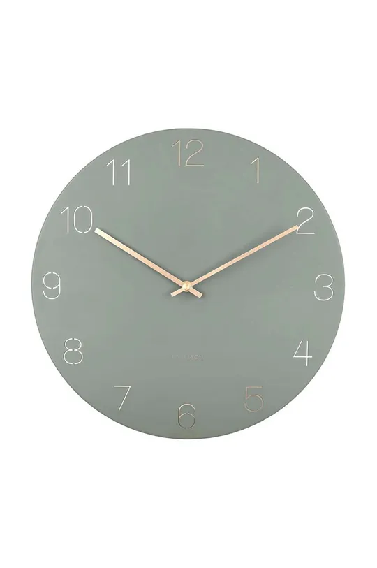 зелений Настінний годинник Karlsson Charm Numbers Unisex