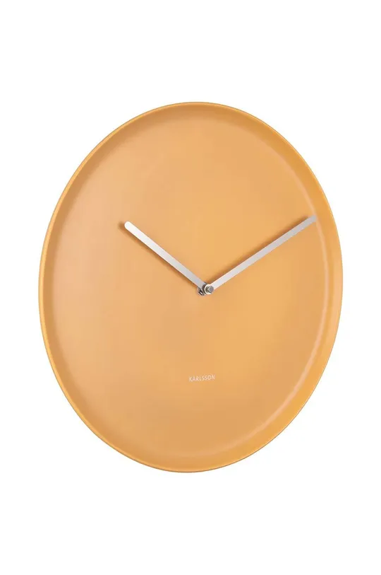 Karlsson zegar ścienny Plate żółty