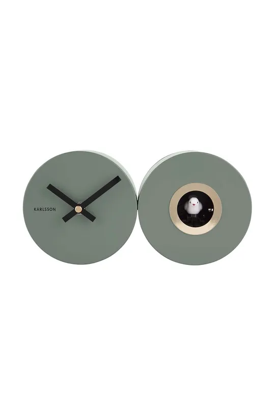 zielony Karlsson zegar z kukułką Duo Cuckoo Unisex