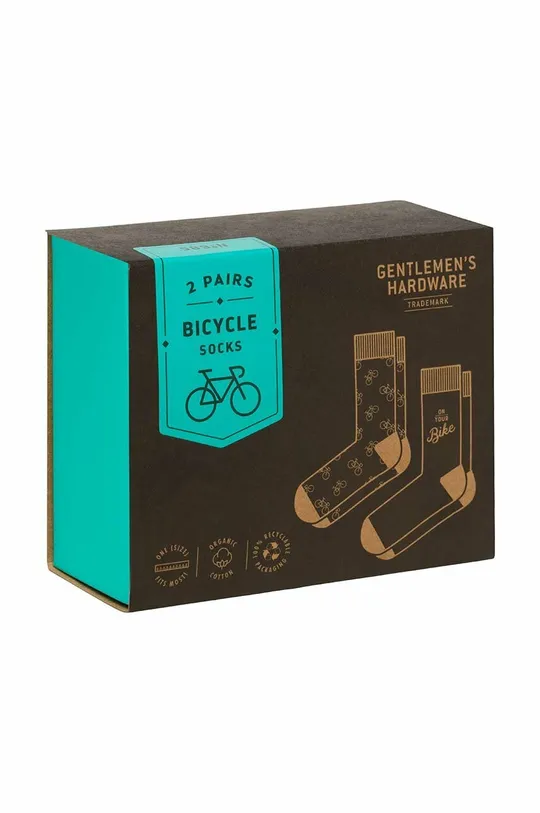 multicolore Gentelmen's Hardware calzini in cotone Bike pacco da 2 Unisex