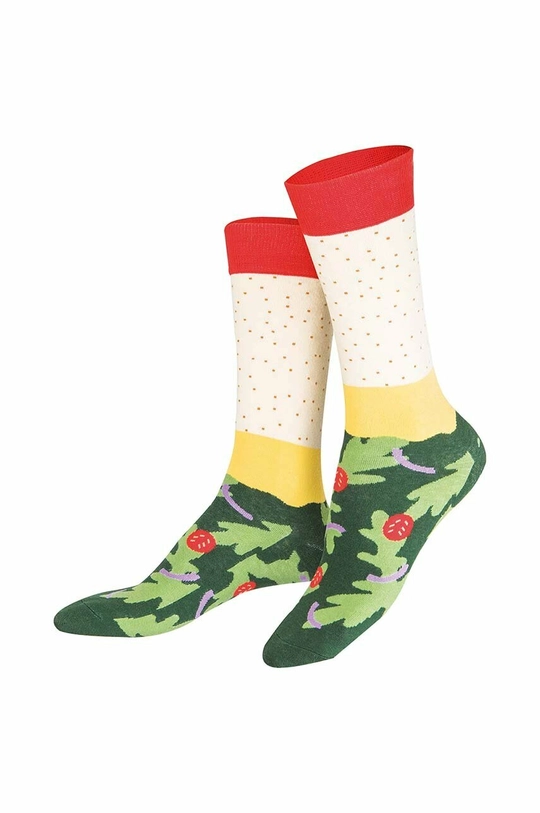 Ponožky Eat My Socks Pizza Vegan  65 % Bavlna, 28 % Polyester, 4 % Polyamid, 3 % Elastan