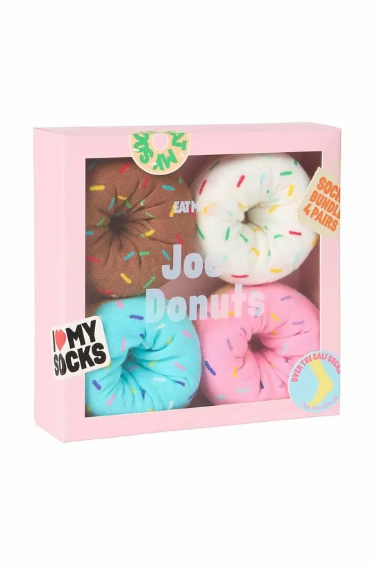 multicolor Eat My Socks skarpetki Joes Donuts 4-pack Unisex