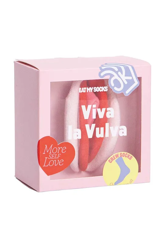 többszínű Eat My Socks zokni Viva la Vulva Uniszex