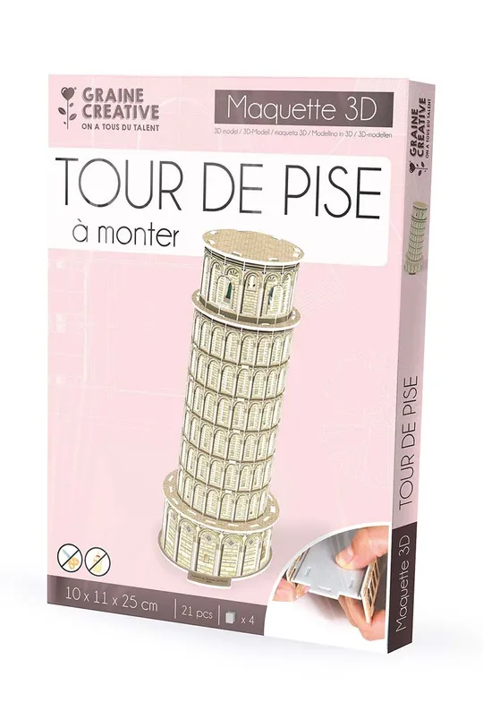 3d παζλ Graine Creative Maquette Tour De Pise πολύχρωμο