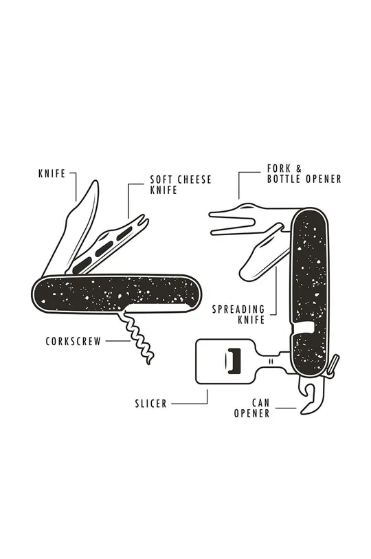 viacfarebná Multifunkčný nôž Gentelmen's Hardware Cheese and Wine Tool