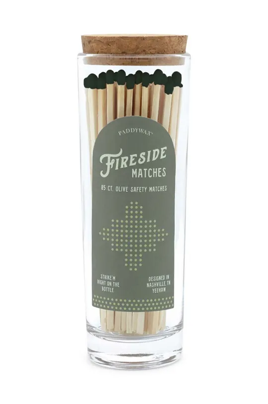 verde Paddywax fiammiferi in barattolo di vetro Fireside Safety Matches 85-pack Unisex