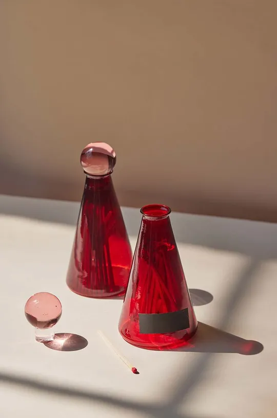 Paddywax gyufa üvegedényben Glass Match Holder 80-pack piros