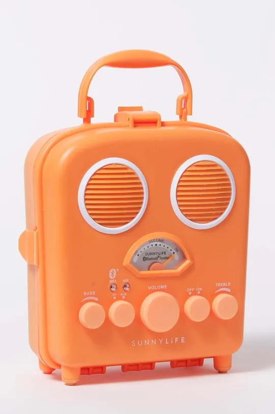Rashladna kutija sa zvučnikom SunnyLife Beach Sounds narančasta