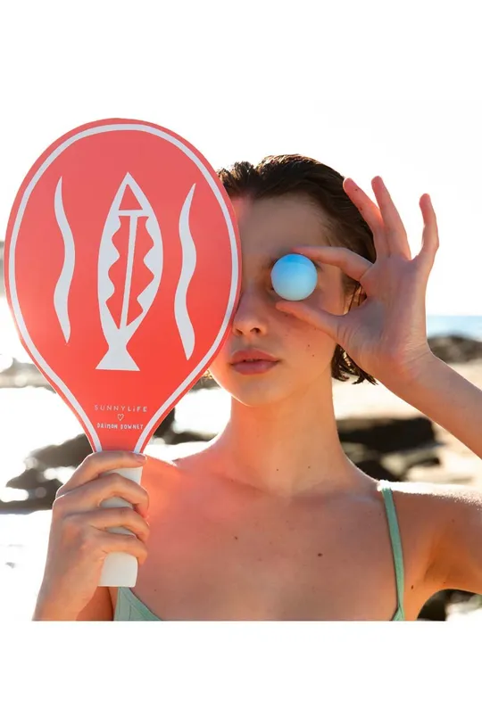 барвистий Ракетки та м'ячики для пляжного тенісу SunnyLife De Playa Coral