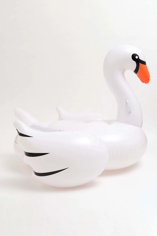 biały SunnyLife materac dmuchany do pływania Swan Unisex