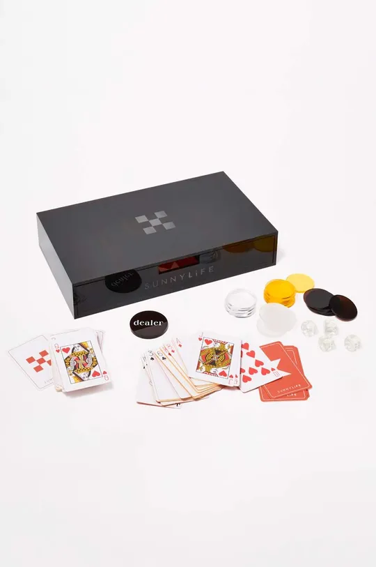 multicolor SunnyLife gra poker Luxe Lucite Poker Sepia Citrus Unisex