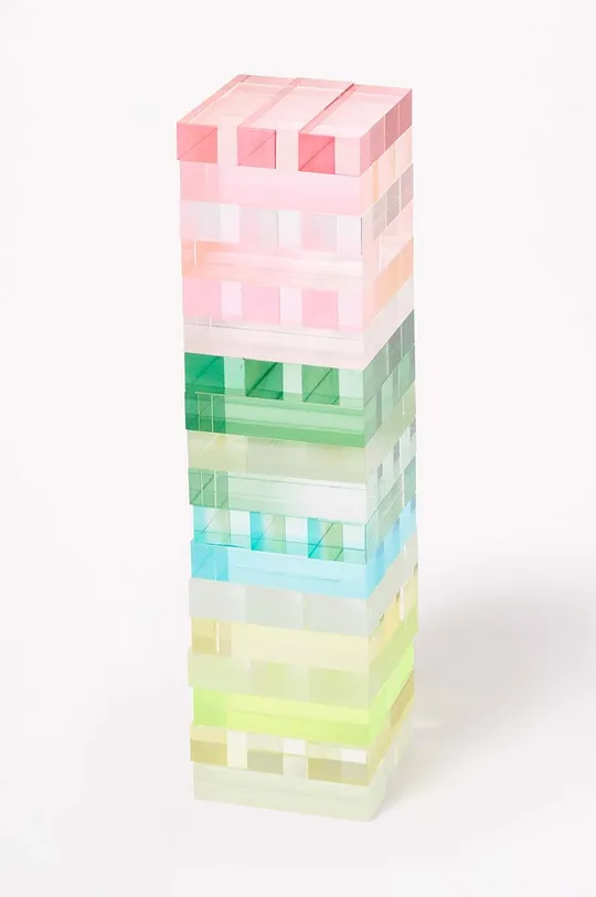multicolor SunnyLife gra domino Lucite Jumbling Tower Aurora Unisex