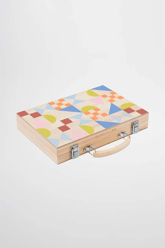 Παιχνίδι SunnyLife Wooden Backgammon πολύχρωμο