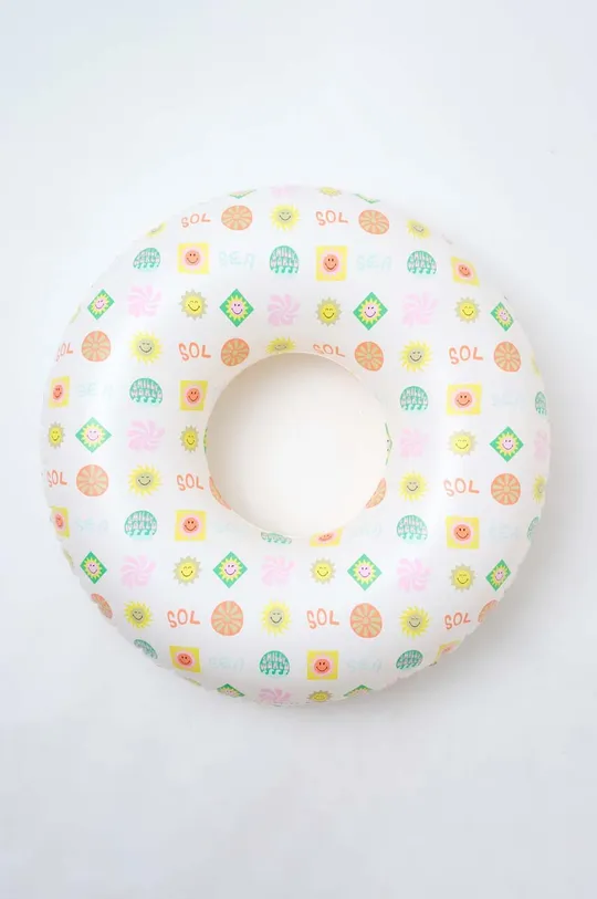 Круг для плавания и пляжный мяч SunnyLife x SmileyWorld 2 шт  Пластик