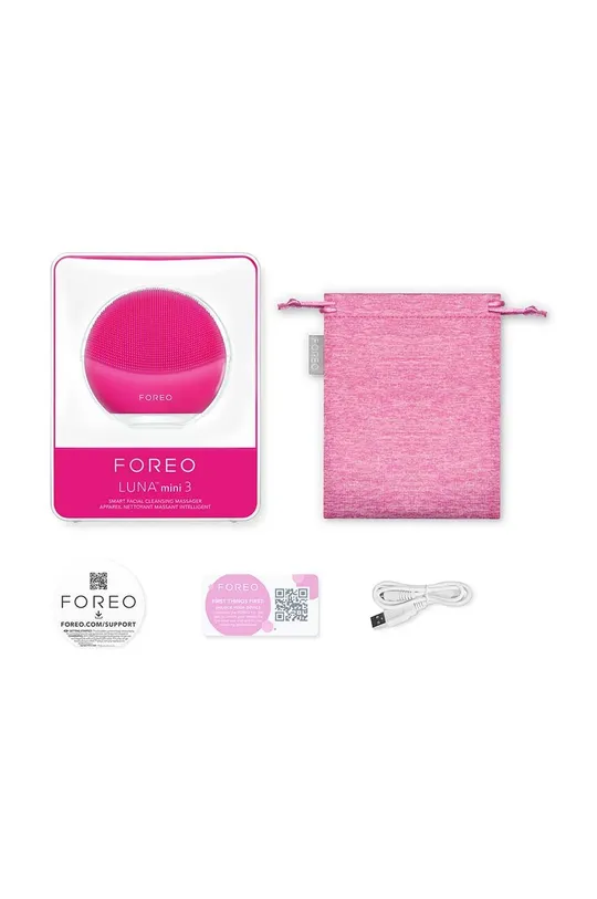 ροζ Μασάζ προσώπου και βούρτσα καθαρισμού FOREO LUNA™ Mini 3