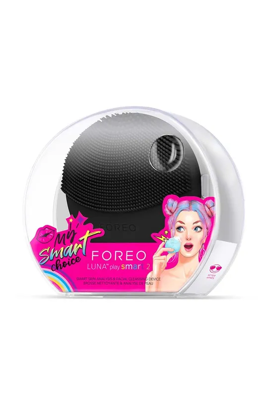 μαύρο Μια συσκευή για έξυπνη ανάλυση και καθαρισμό του δέρματος του προσώπου FOREO LUNA™ Play Smart 2