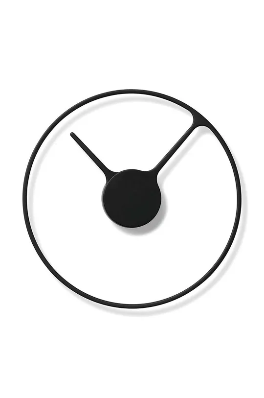 czarny Stelton zegar ścienny Time Unisex