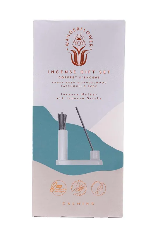 Набір ароматичних паличок з підставкою Wanderflower Incense Gift Set барвистий