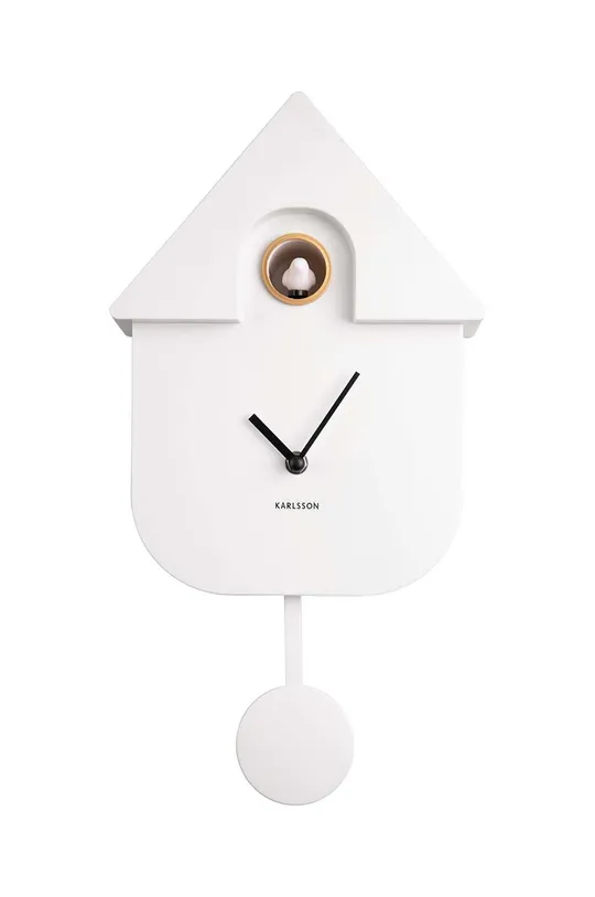 biały Karlsson zegar z kukułką Unisex