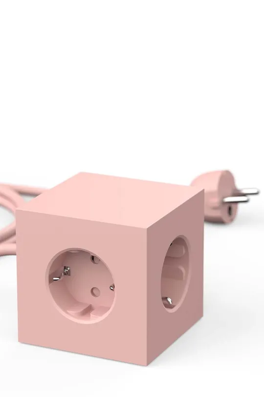 różowy Avolt kostka ładująca magnetyczna Square 1, 2 x USB, 1,8 m
