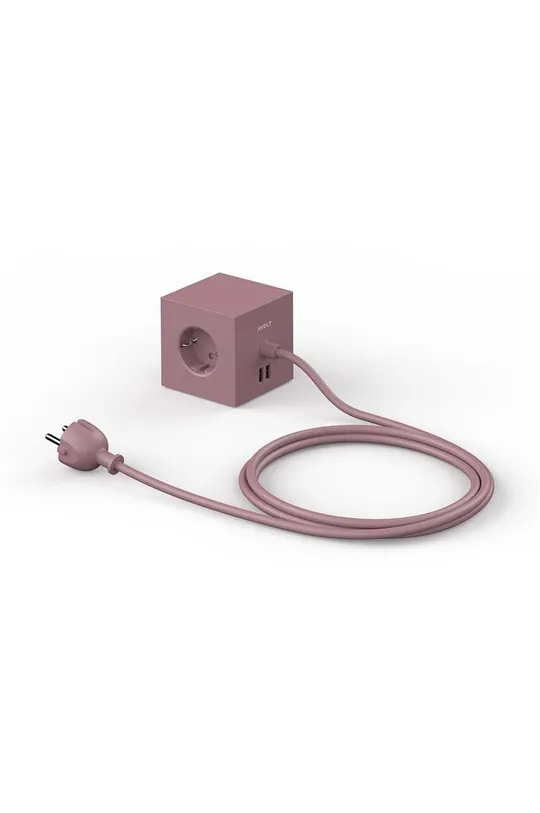 Магнитный зарядный куб Avolt Square 1, 2 x USB, 1,8 m розовый