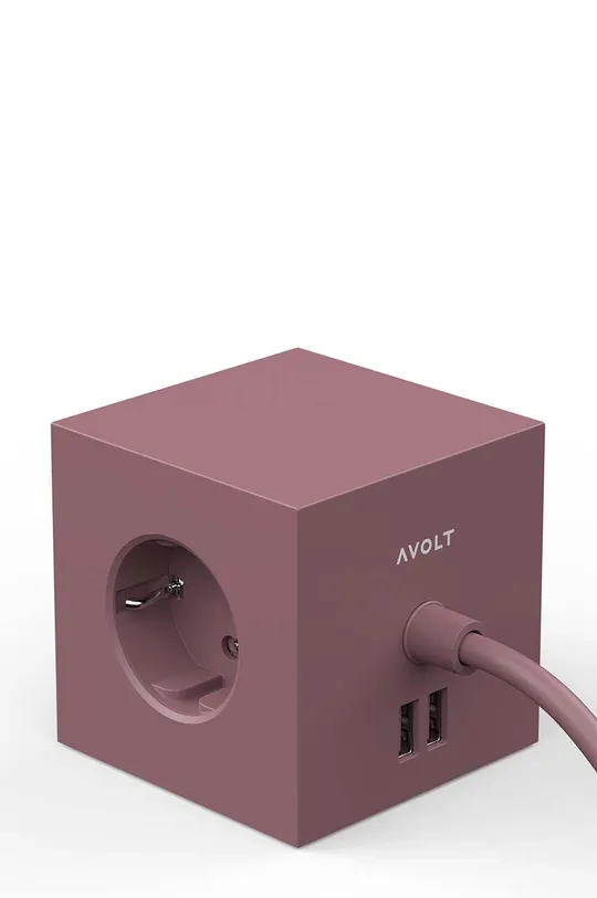 Магнитный зарядный куб Avolt Square 1, 2 x USB, 1,8 m <p>ABS, Сплав цинка, Пластик PC</p>