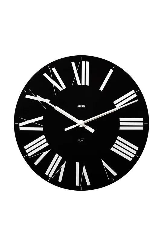 czarny Alessi zegar ścienny Firenze Unisex