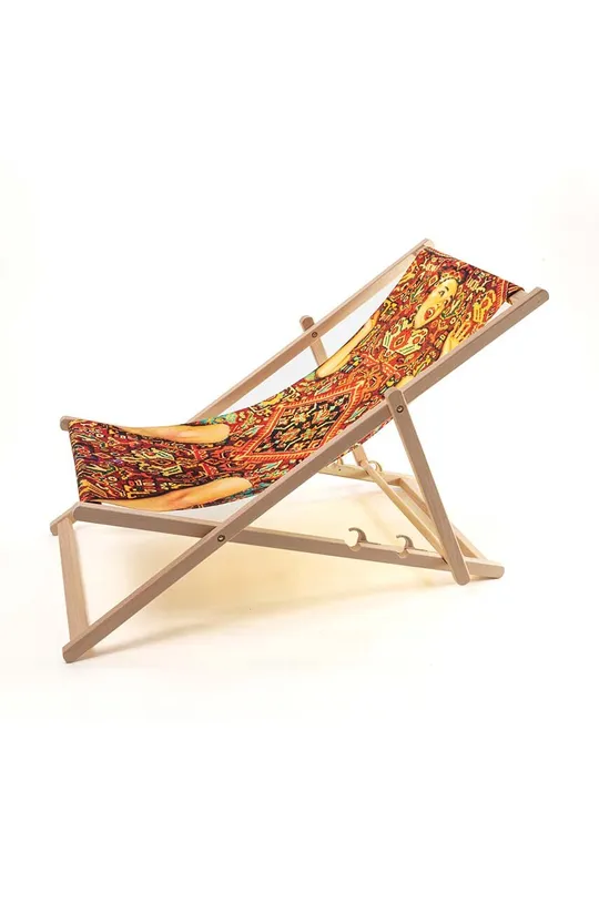 Ležalnik Seletti Chair Lady On Carpet Tekstilni material, Bukov les