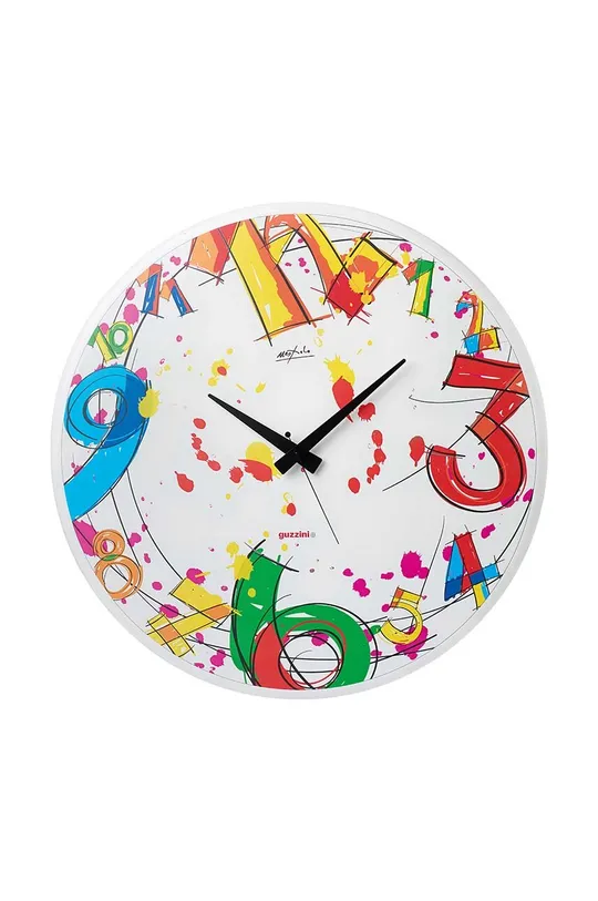 multicolor Guzzini zegar ścienny Number Time Unisex
