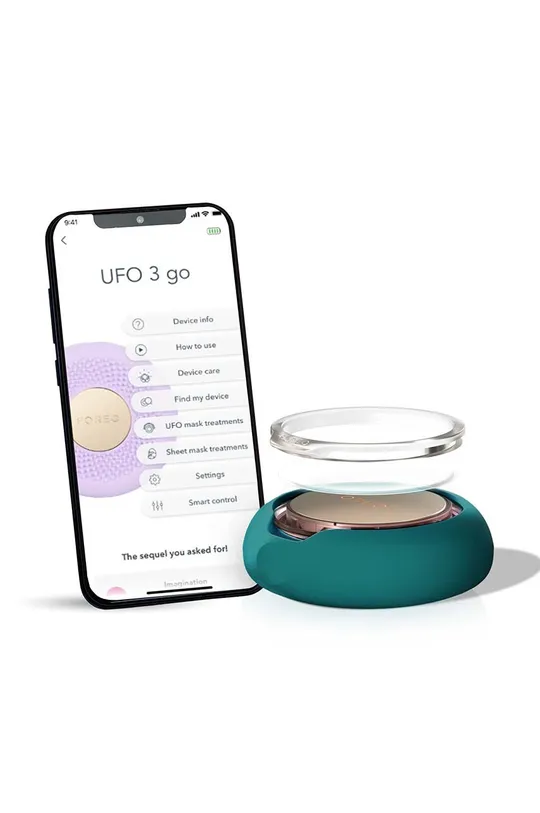 τιρκουάζ Συσκευή για την εφαρμογή μάσκας και φωτοθεραπεία FOREO UFO™ 3 go