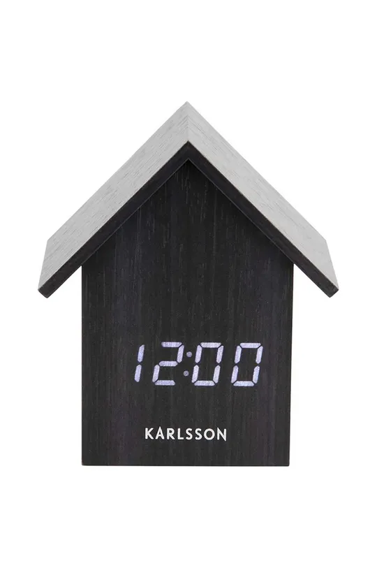 črna Budilka Karlsson Clock House Unisex