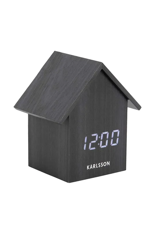 Будильник Karlsson Clock House чорний
