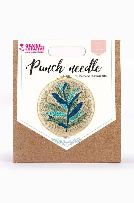 Κιτ κεντήματος Graine Creative Foliage Punch Needle Kit Ξύλο, Υφαντικό υλικό