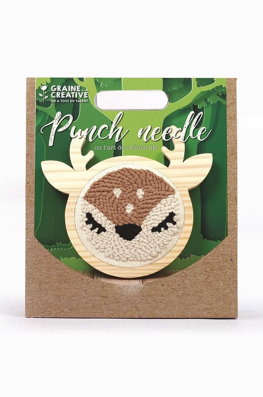 Graine Creative set da ricamo Punch Needle Doe Kit Legno, Materiale tessile