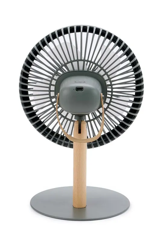 Ventilátor a stolná lampa 2v1 Gingko Design Beyond ABS, jaseňové drevo