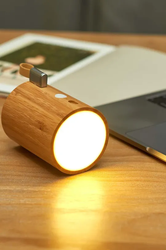 beżowy Gingko Design głośnik bezprzewodowy z oświetleniem Drum Light Bluetooth Speaker