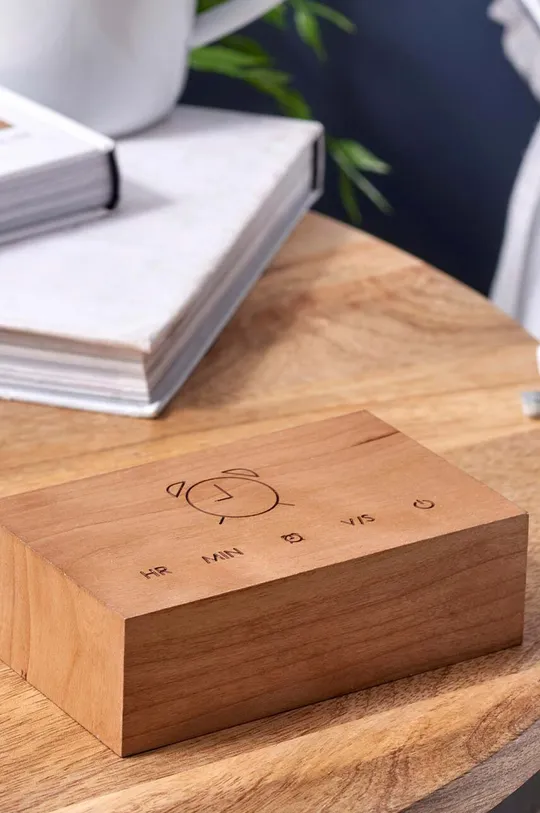 Столовые часы Gingko Design Flip Click Clock Дерево
