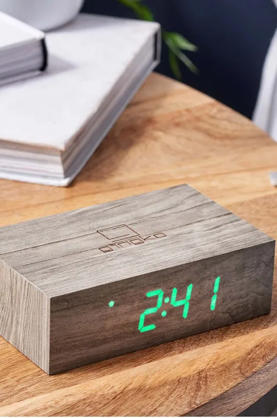 Stolové hodiny Gingko Design Flip Click Clock béžová