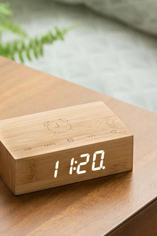 Επιτραπέζιο ρολόι Gingko Design Flip Click Clock μπεζ