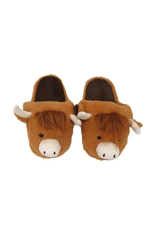 Aroma Home pantofole Highland Cow Sleepers multicolore