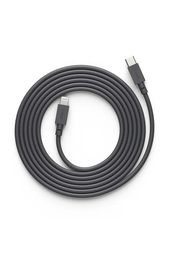 čierna Usb nabíjací kábel Avolt Cable 1, USB-C to Lightning, 2 m Unisex