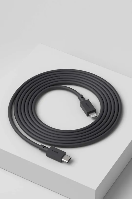 Usb nabíjací kábel Avolt Cable 1, USB-C to Lightning, 2 m čierna