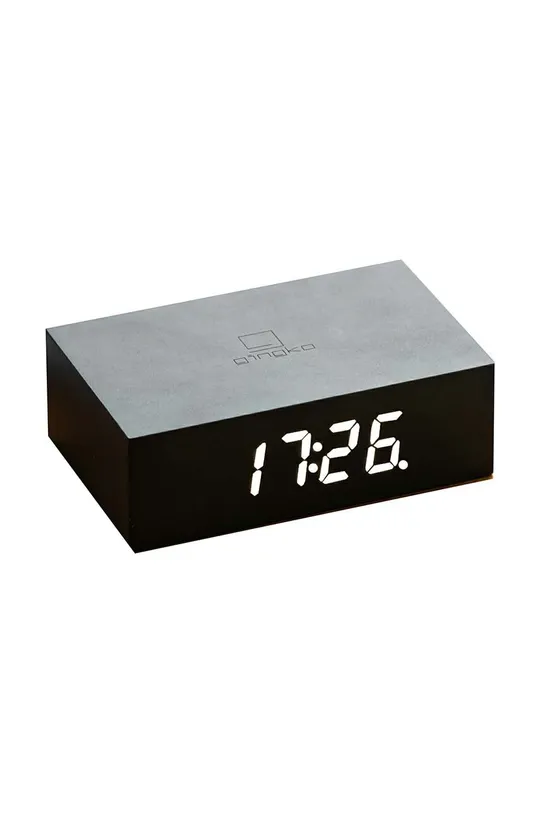 czarny Gingko Design zegar stołowy Flip Click Clock Unisex