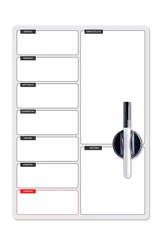 biela Magnetická tabuľa na chladničku Balvi Einkaufsliste GR Unisex