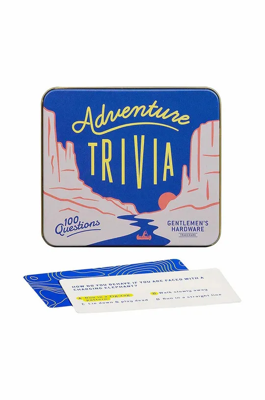 Gentlemen's Hardware kempingjáték Adventure Trivia kék