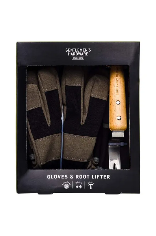 többszínű Gentlemen's Hardware kertészeti szett Leather Gloves & Root Lifter 2 db Uniszex