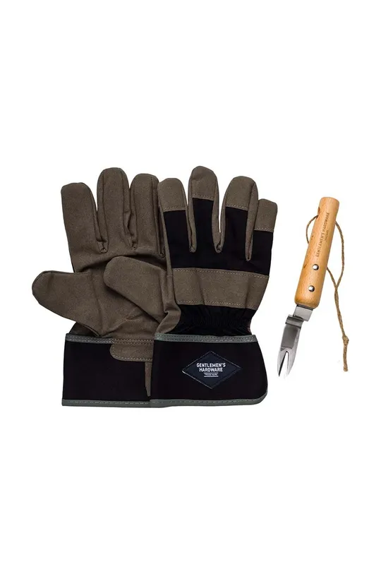 Set za vrtnarjenje Gentlemen's Hardware Leather Gloves & Root Lifter 2-pack pisana