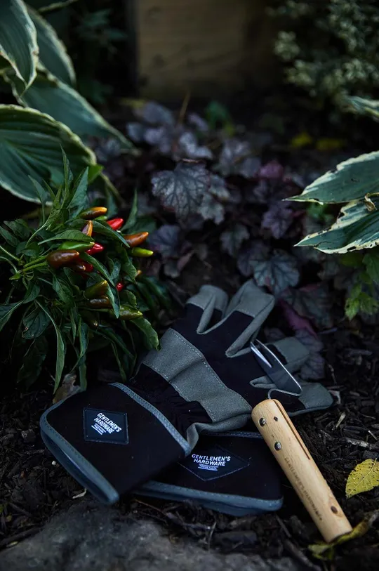 Gentlemen's Hardware zestaw ogrodniczy Leather Gloves & Root Lifter 2-pack : Bawełna, Stal, drewno bukowe, Skóra
