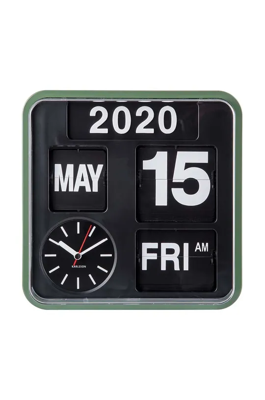 зелёный Настенные часы Karlsson Mini Flip Unisex